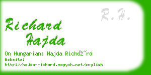 richard hajda business card